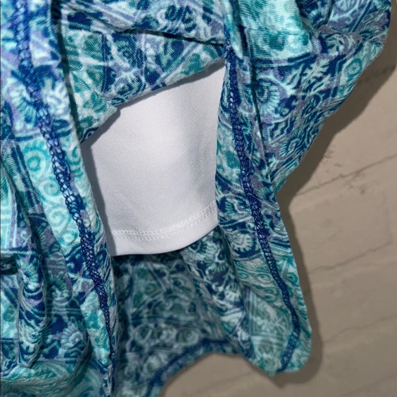 Ruby Rd blouse under shirt cami tank attached semi sheer top tassel trim 1X NEW - Picture 4 of 5